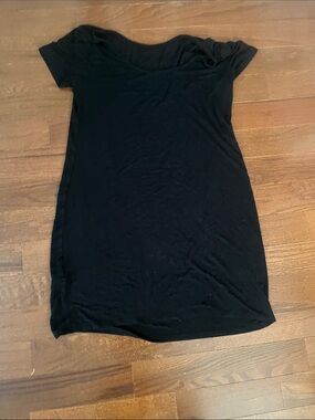 Daily ritual black Short-Sleeve t shirt dress jersey size large